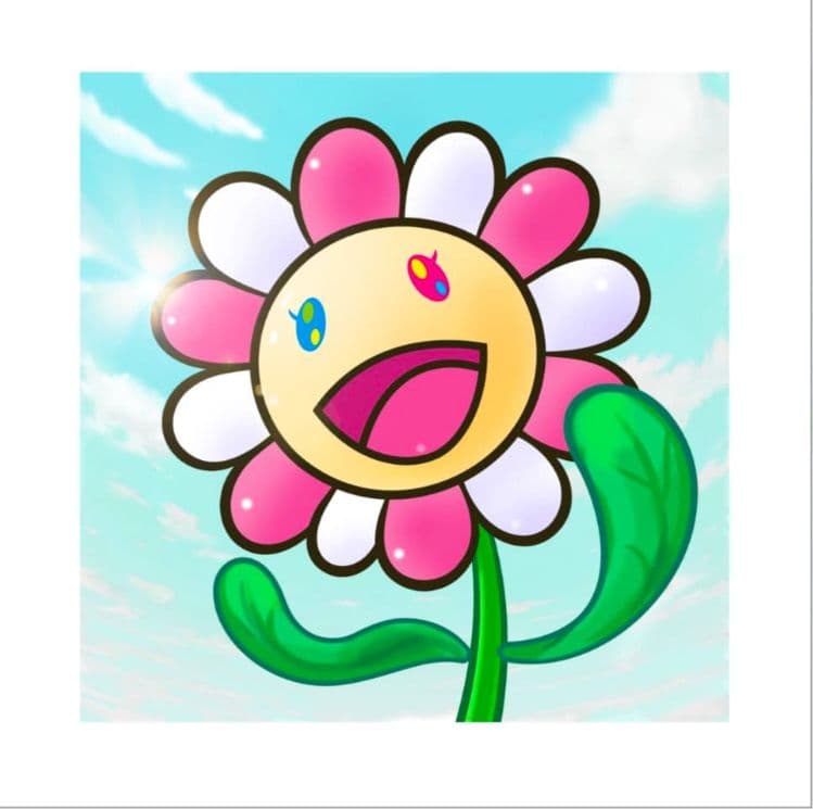 村上隆 Murakami.Flower #0085「笑顔の女の子」ED100