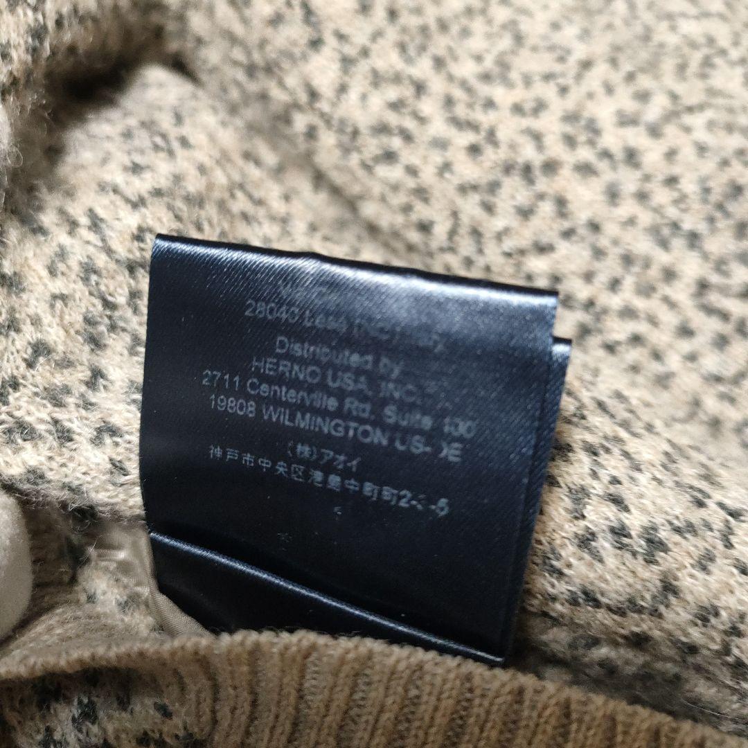 美品✨HERNO ヘルノ 素材切替 ウール　ダウンジャケット　40
