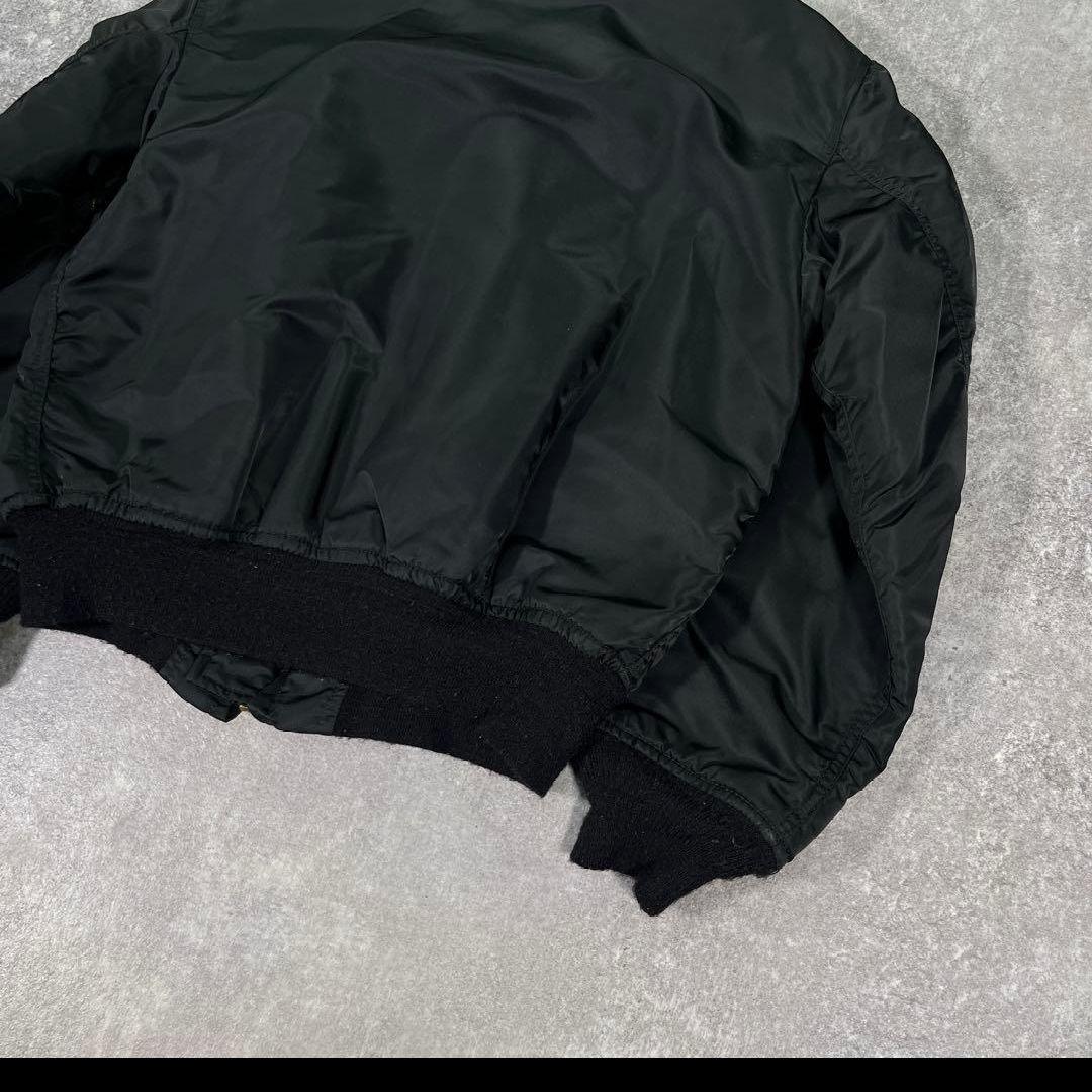 90sアルファブラック MA-1 フライトジャケットMsize