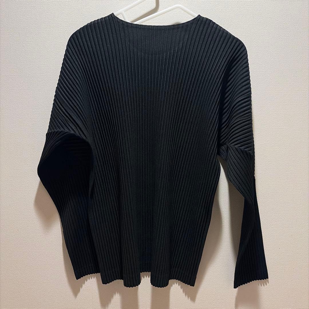 こばやし オムプリッセ イッセイミヤケ BASICS 黒 長袖カットソー