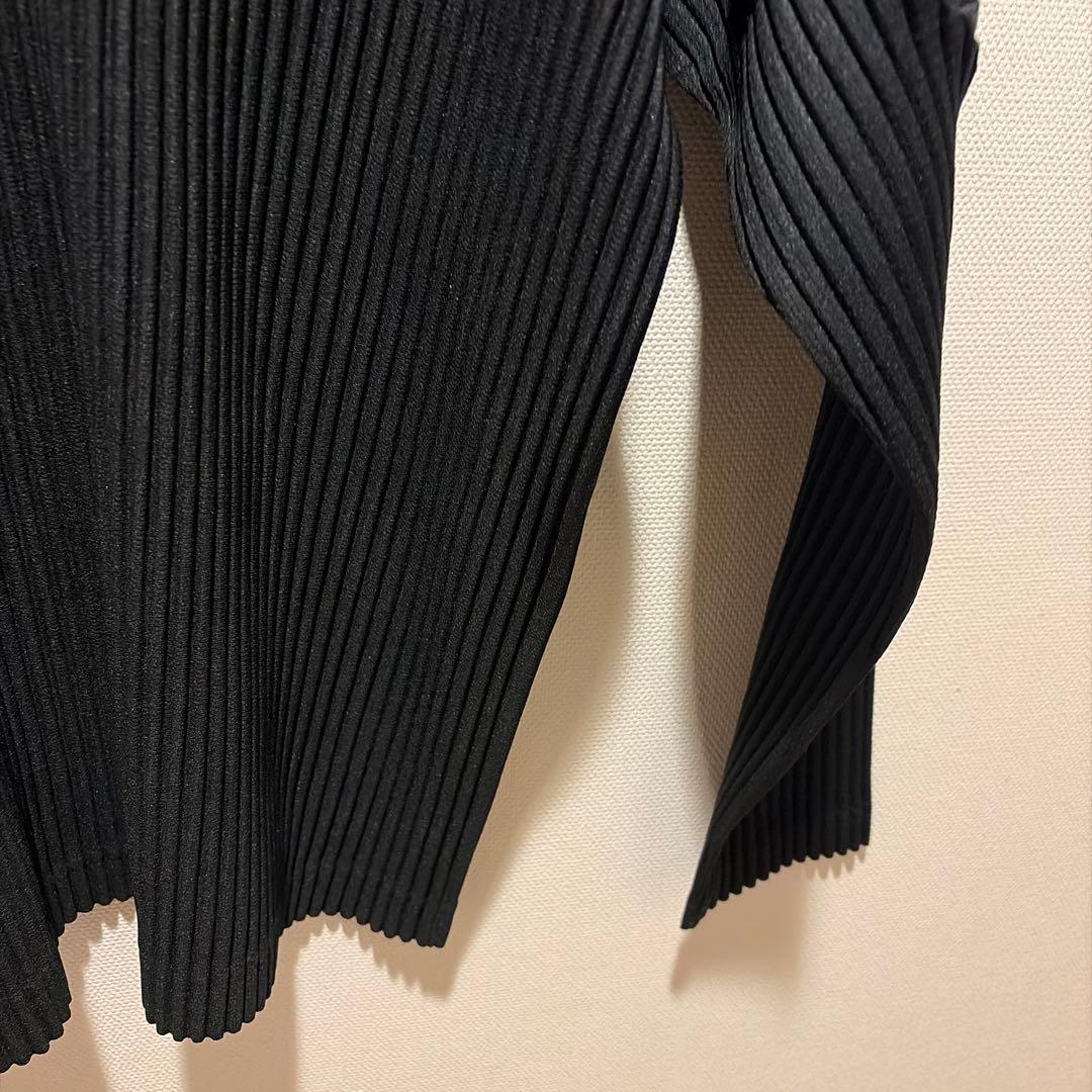 こばやし オムプリッセ イッセイミヤケ BASICS 黒 長袖カットソー