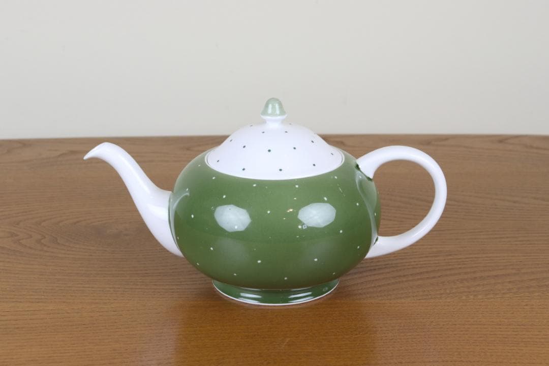 お値下げ　スージークーパー　レイズドスポット　ポット　ドット　緑　ヴィンテージ