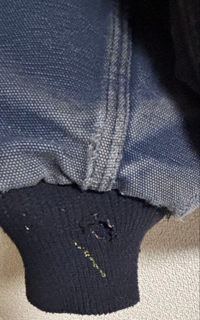 Carhartt アクティブジャケット ネイビー　フェード ボロ　USA製　L