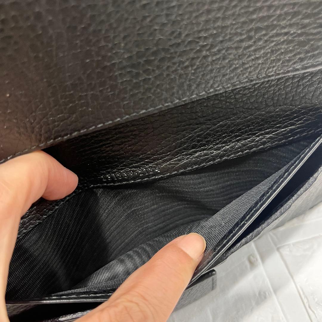 美品✨GUCCI 長財布　GGキャンバス レザー　ブラック　メンズ　Wホック