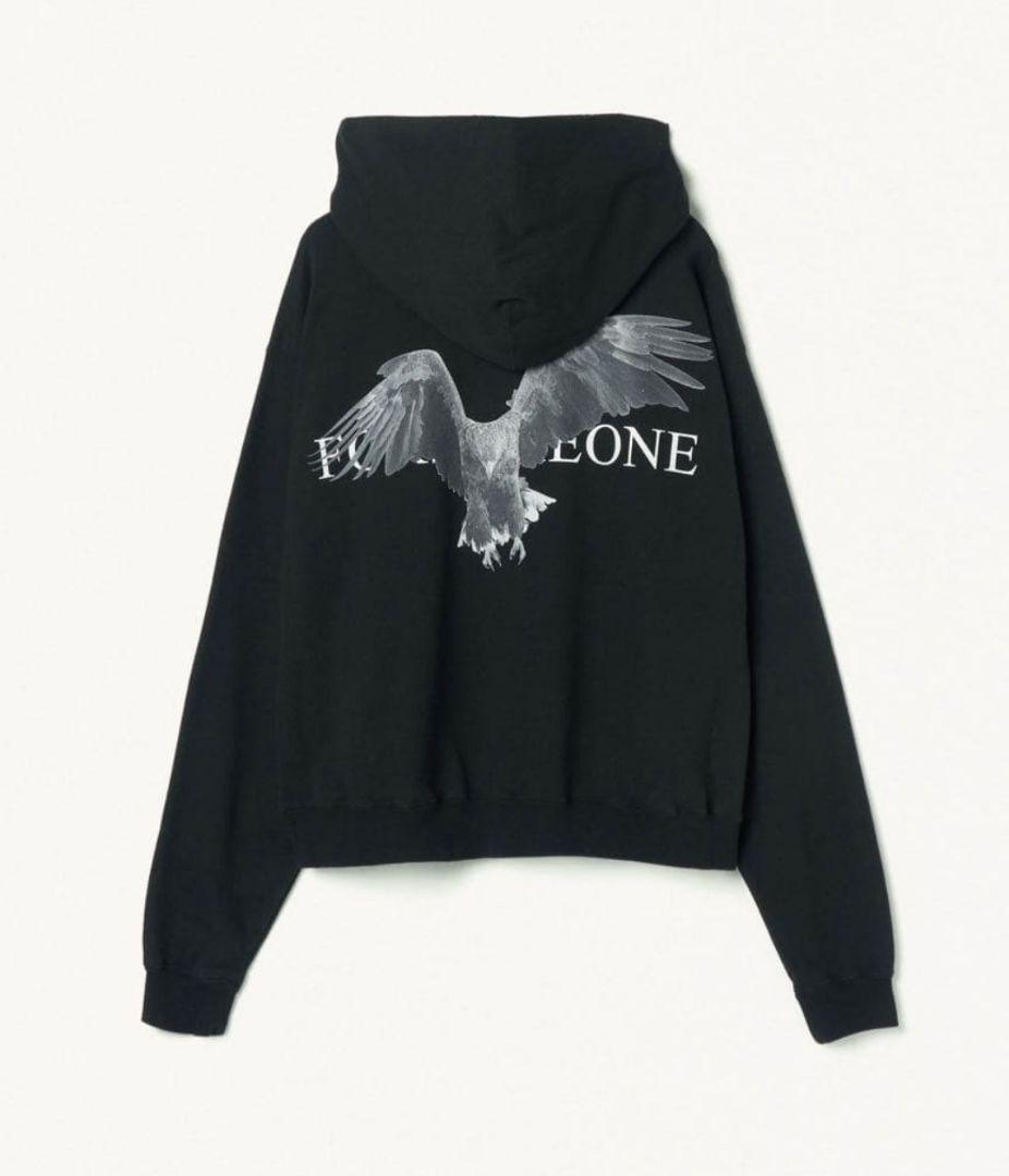 み*ん様 FORSGONEONE フード付きパーカー ブラック