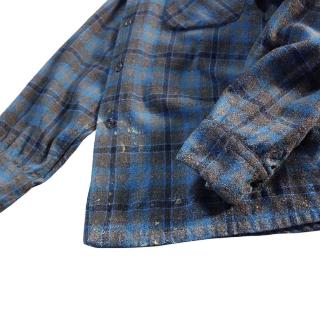50's PENDLETON ペンドルトン ボードシャツ オンブレ ボロ 襤褸