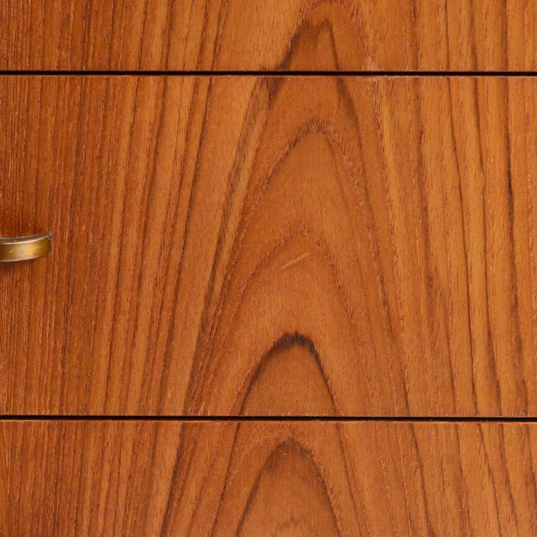 Okinawa　デンマーク チーク４段スモールチェスト 北欧家具 真鍮把手