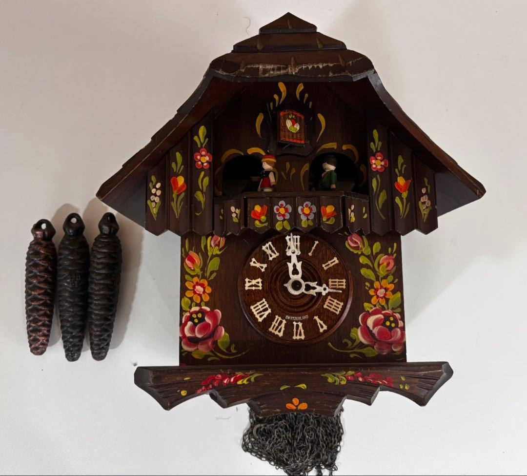 スイス製　鳩時計　掛け時計　ジャンク