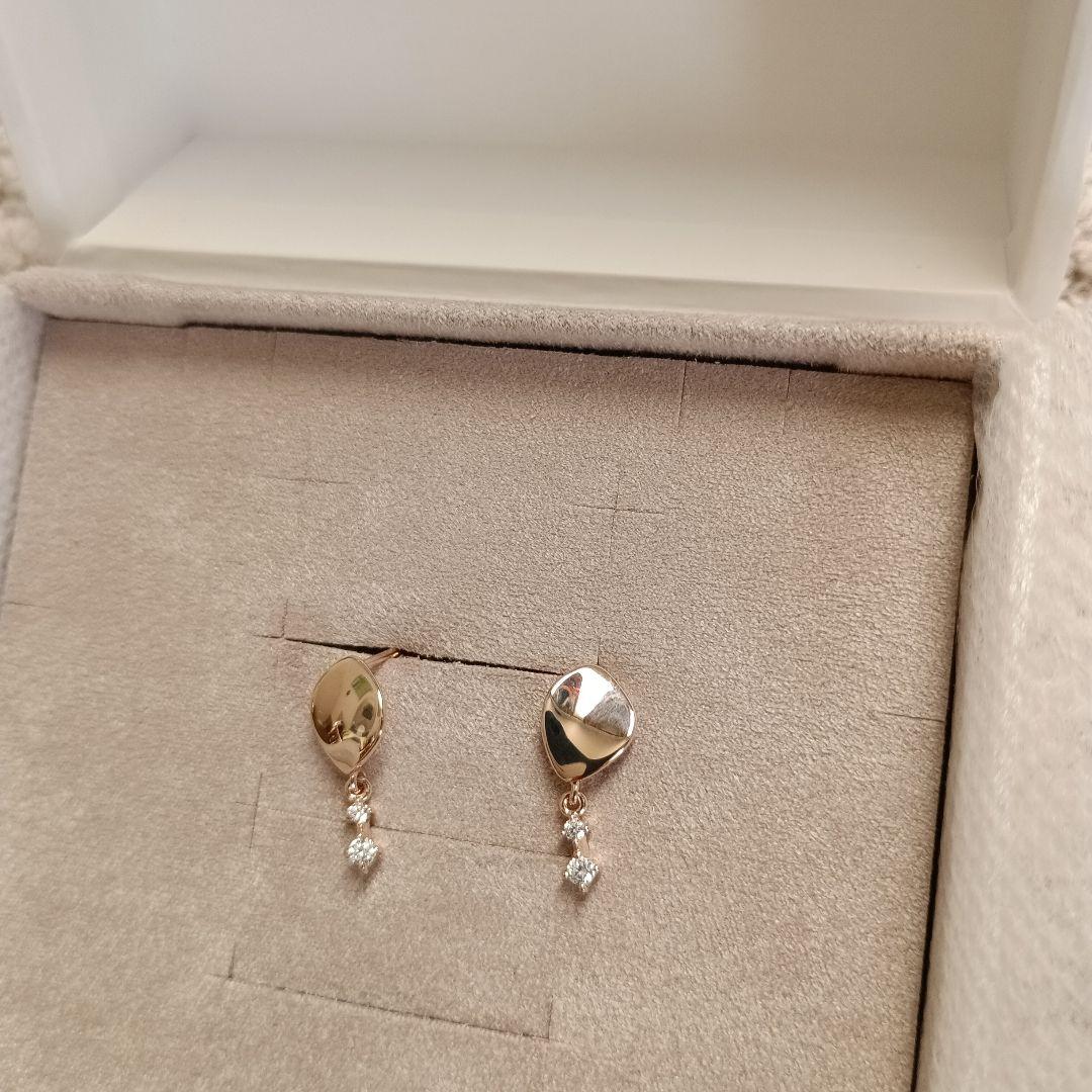 ete ビジューピアスピンクゴールド 新品未使用