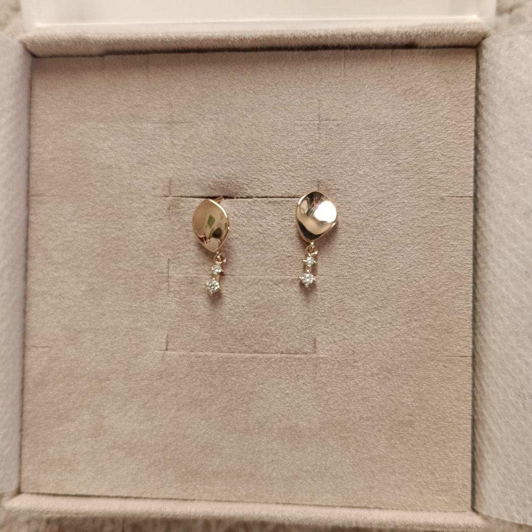 ete ビジューピアスピンクゴールド 新品未使用