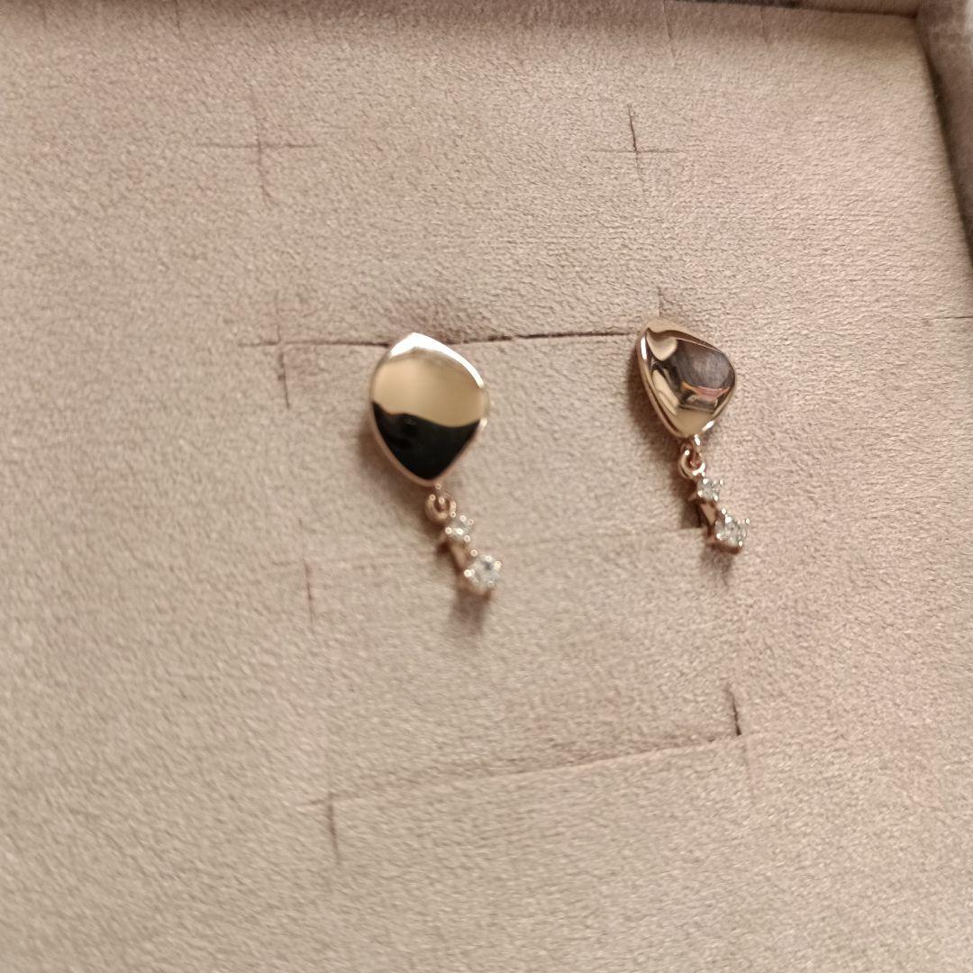 ete ビジューピアスピンクゴールド 新品未使用