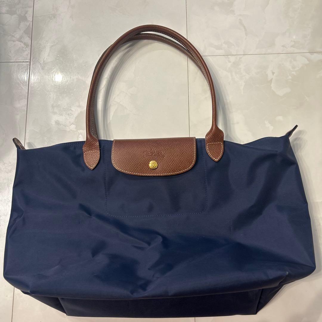 ロンシャン Longchamp Le Pliage ネイビートートバッグ