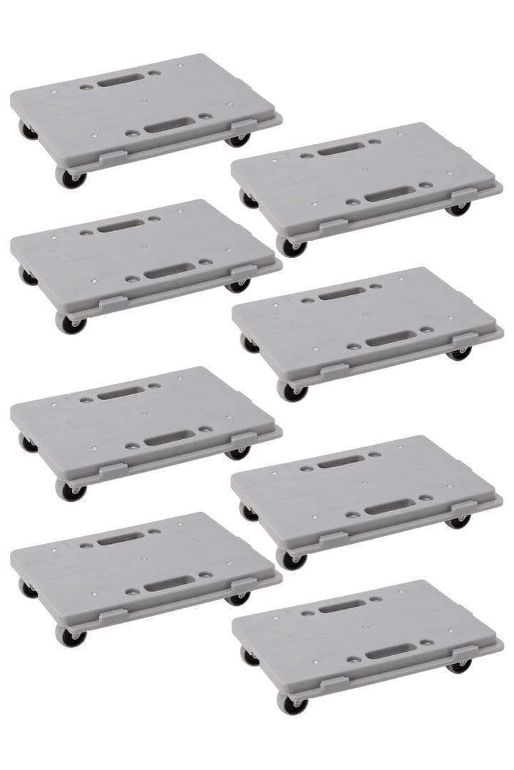 平台車【8個】連結 耐荷重100kg 重さ1.27kg 回転キャスターR1899