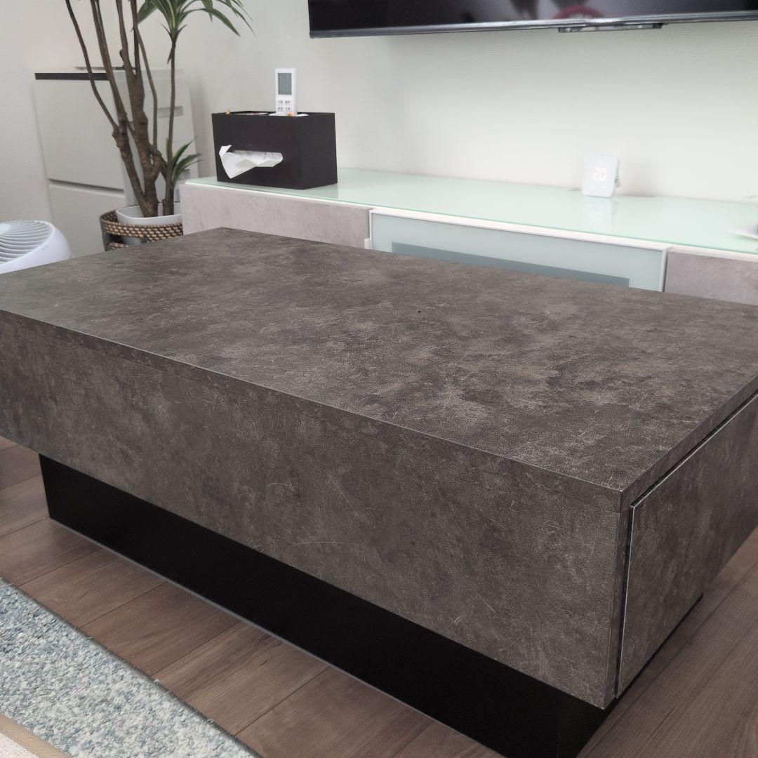 【直接お渡しor配送相談可】センターテーブル 105cm ストーングレー