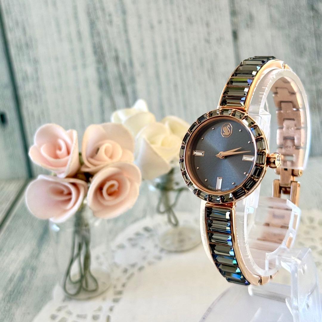 【希少】Swarovski スワロフスキー 腕時計 Matrix bangle