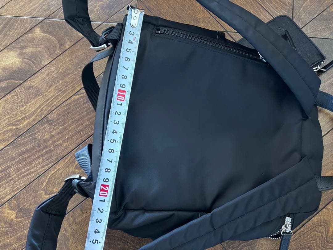 【美品】agnes b. ナイロンブラックバックパック ポーチ付　アニエスベー