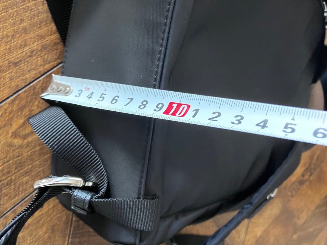 【美品】agnes b. ナイロンブラックバックパック ポーチ付　アニエスベー