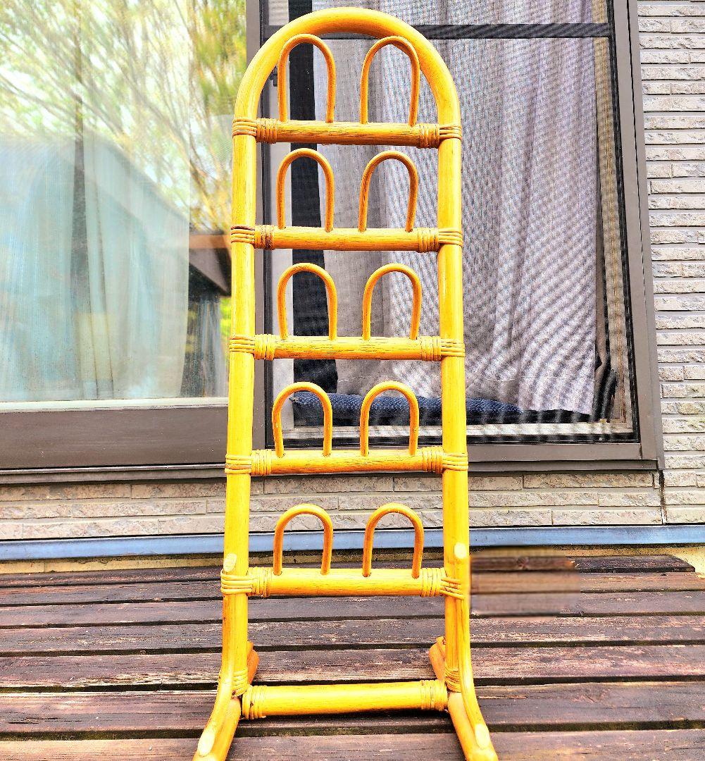 【昭和レトロ】藤籠(かご)ラタン/シューズラック