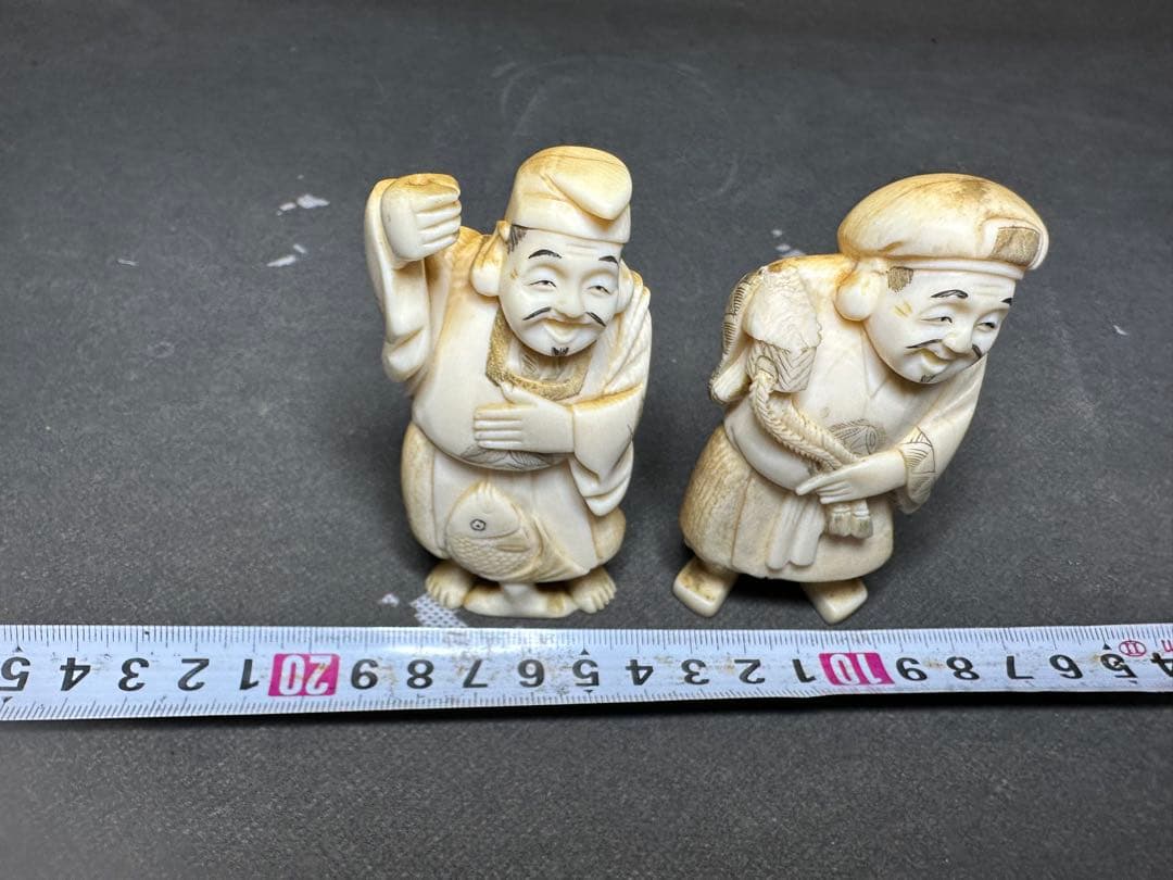 極上　えびす様　天然素材　置物　飾り物　古美術品　 細密細工　仏像 仏教