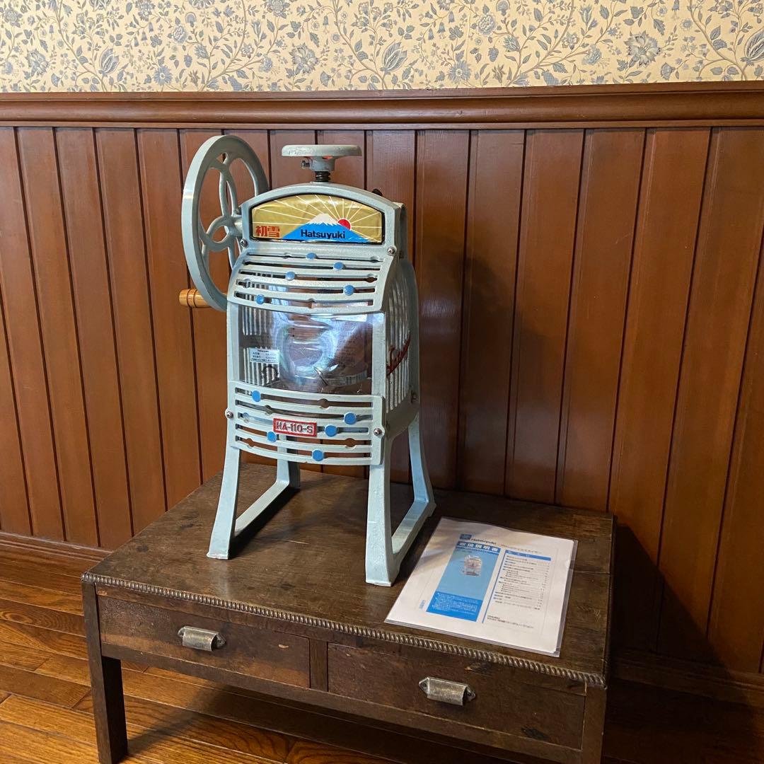 昭和レトロ　かき氷機　初雪　カフェ　喫茶店　出店　屋台　イベントにも　取説付き