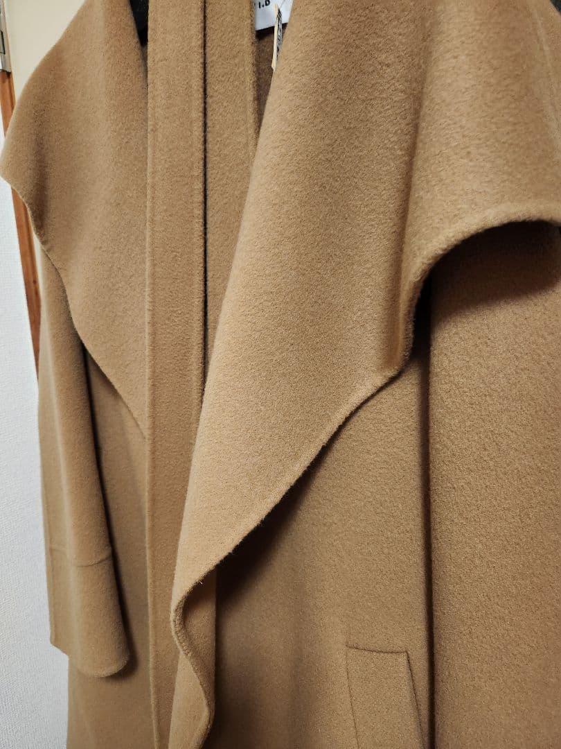 美品FRAY I.D 　フレイアイディービッグカラーリバーロングコート　サイズ1