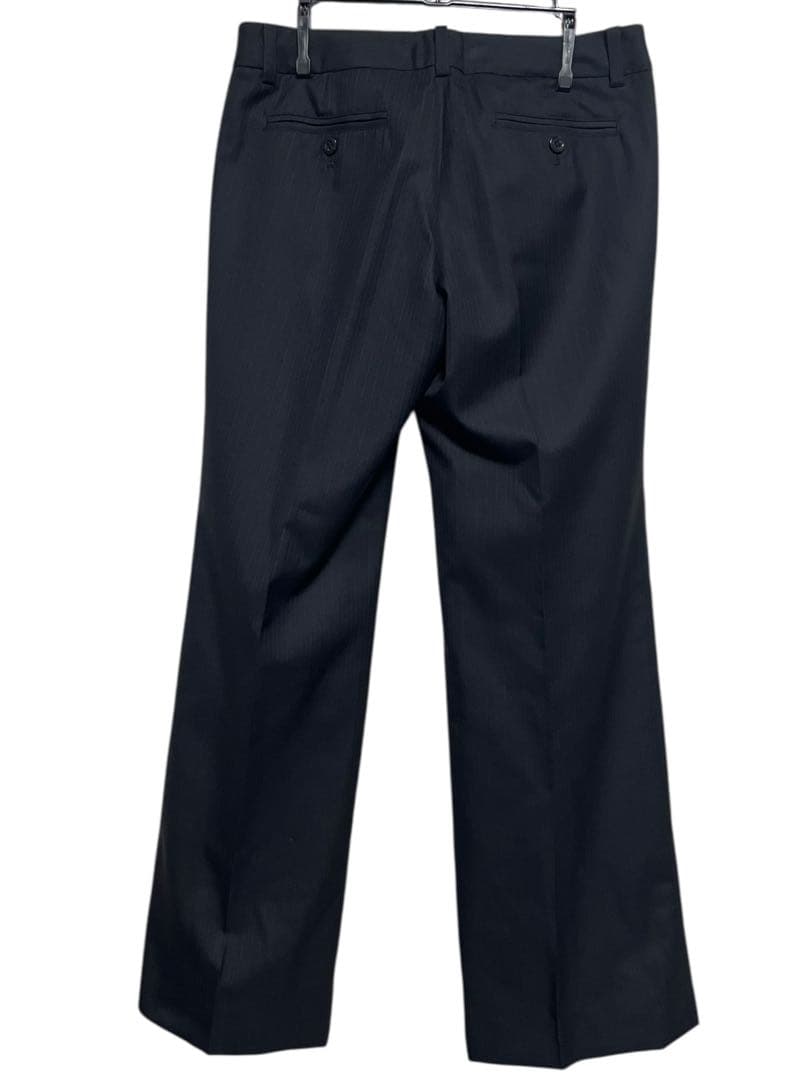 美品　23区　COLOMBO生地　ストライプパンツスーツセットアップ　ブラック