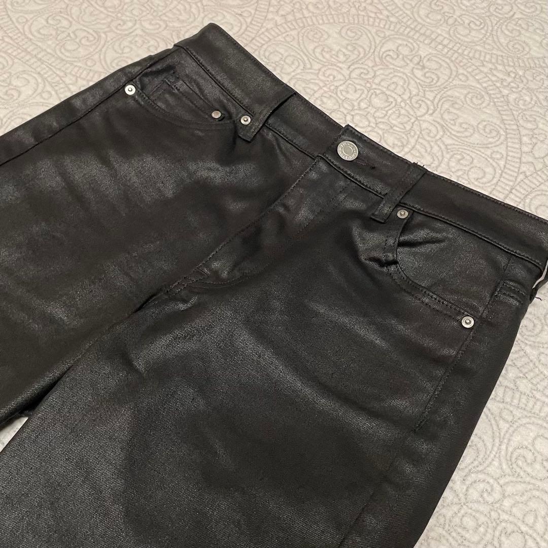 ブーツカットコーティングデニム