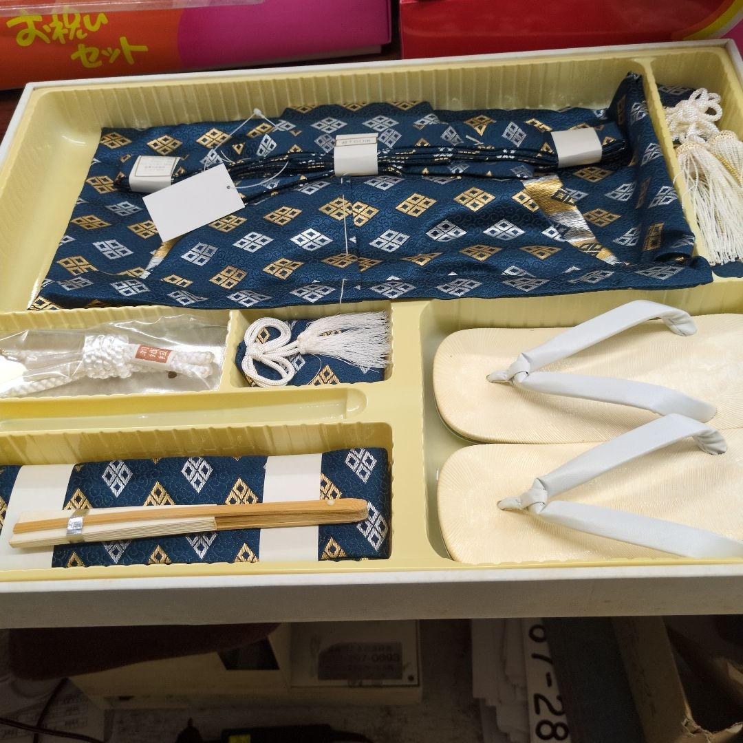 大幅値下げ七五三 男の子袴7点セット未使用タグ付き19センチ紐下60センチ