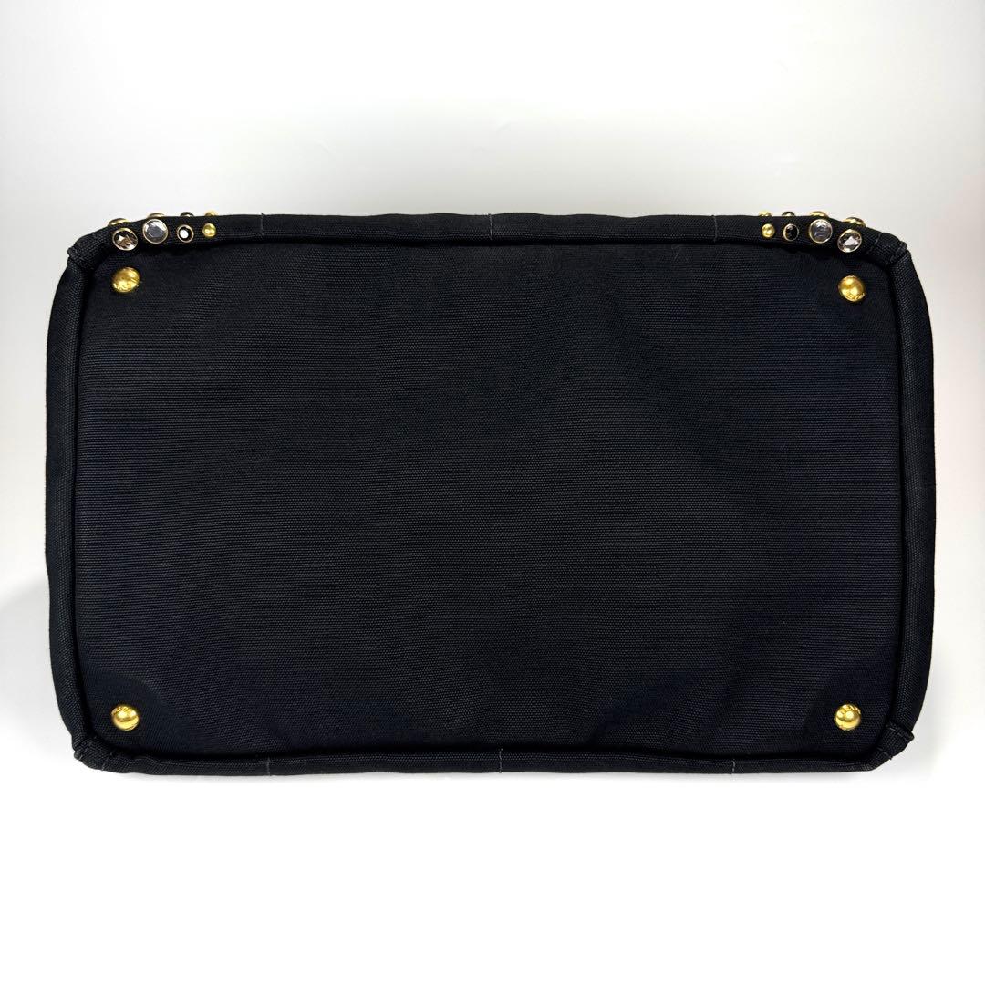 極美品✨ PRADA カナパ 2way ショルダー付 スタッズ ビジュー