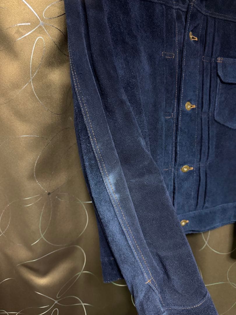 Y2LEATHER ネイビー スエードGジャン 38