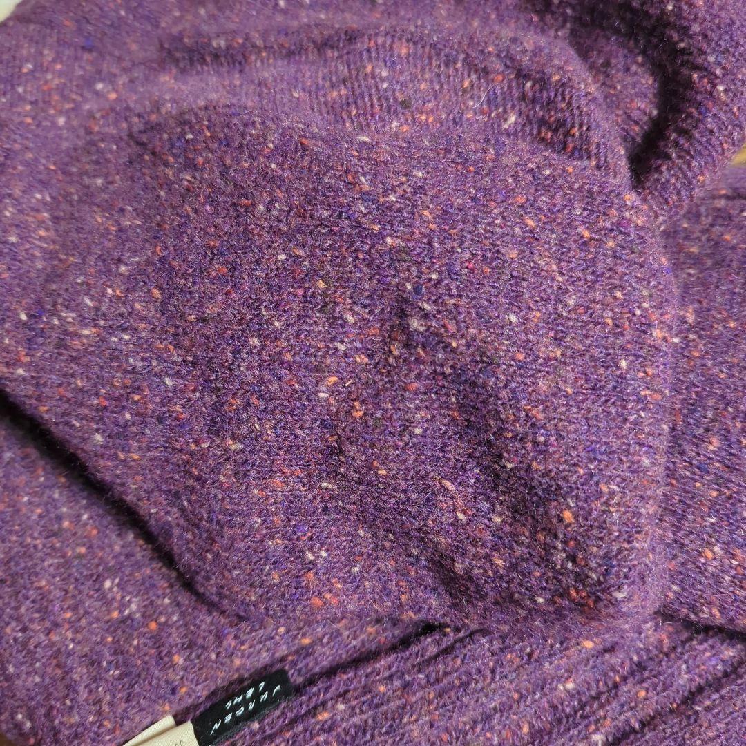 お値下げ　ヨーガンレール　 紫色とマルチカラーの スヌード付きベスト＆ショール