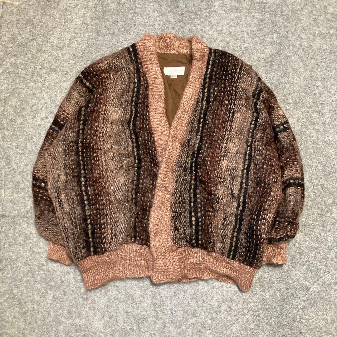 SALE✨カナダ製 90s モヘア シャギー 毛長 カーディガン オーバーサイズ