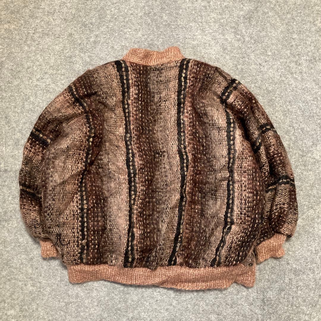 SALE✨カナダ製 90s モヘア シャギー 毛長 カーディガン オーバーサイズ