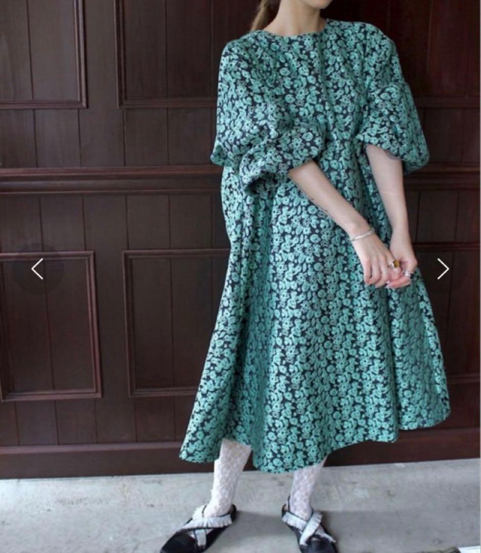 【SANSeLF】ジャガードフラワードレス