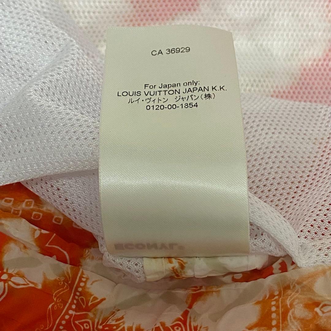 ルイヴィトン 22AW モノグラム バンダナ ブリーチ加工 タイダイ オレンジ