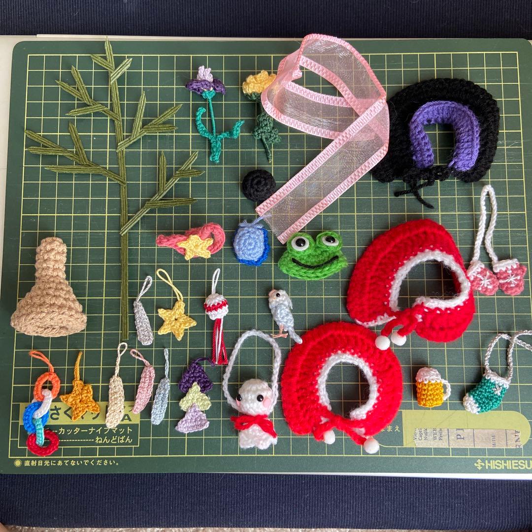 あみぐるみ　帽子　キューピー