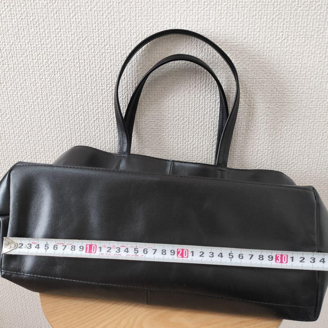 ユナイテッドアローズグリーンレーベル　レザートートバッグ　黒　ブラック　本革