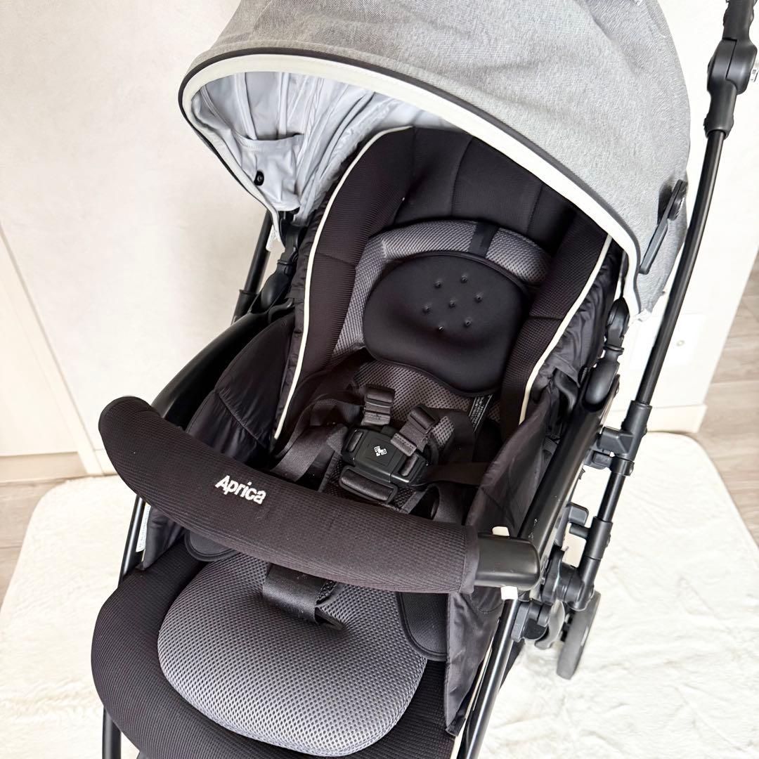 【美品】Apricaベビーカー 両対面式 ハンドルレザー ラクーナビッテSF