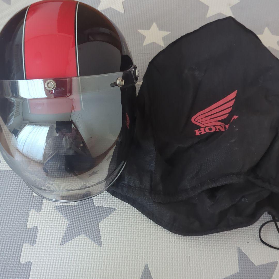 HONDA MonKey 赤X黒カラー ヘルメット ジェットヘル