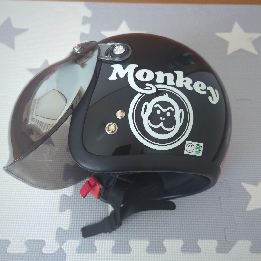 HONDA MonKey 赤X黒カラー ヘルメット ジェットヘル