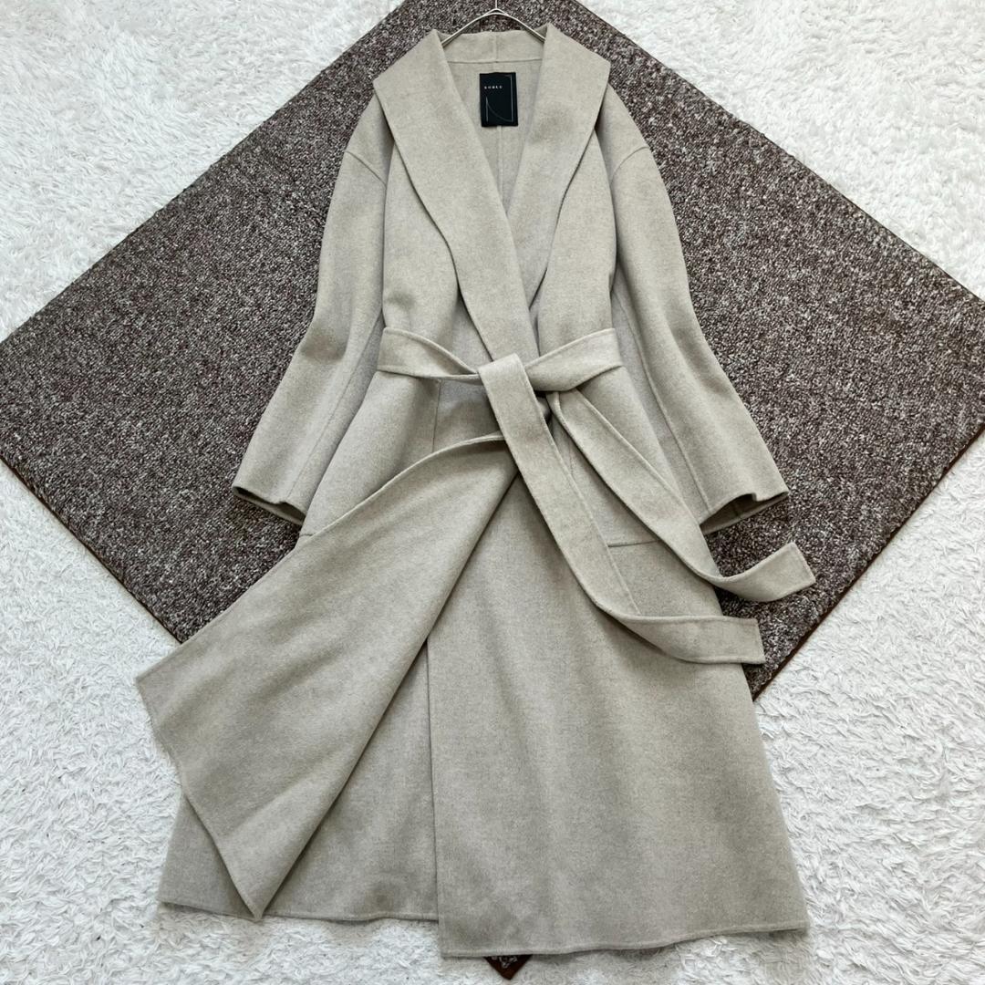 極美品✨ノーブル super160ショールカラーリバーコート ベルト 38 M