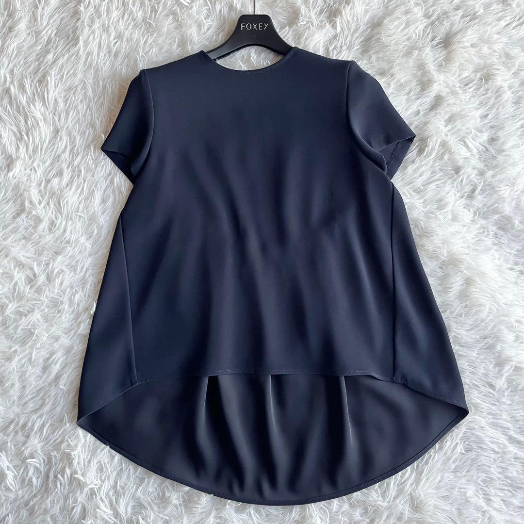 【未使用級】 ヨーコチャン バックギャザーブラウス 近年モデル ネイビー 36