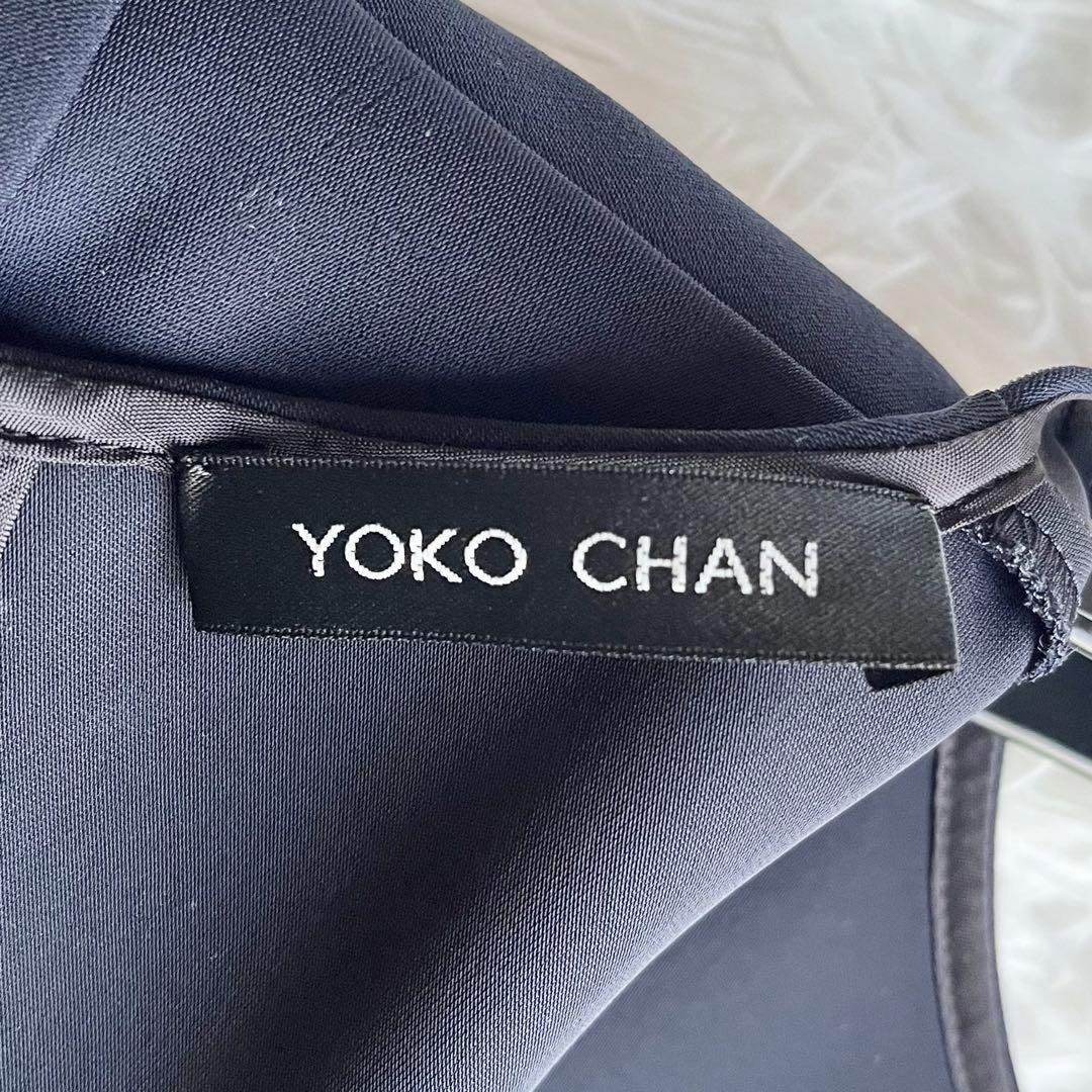 【未使用級】 ヨーコチャン バックギャザーブラウス 近年モデル ネイビー 36