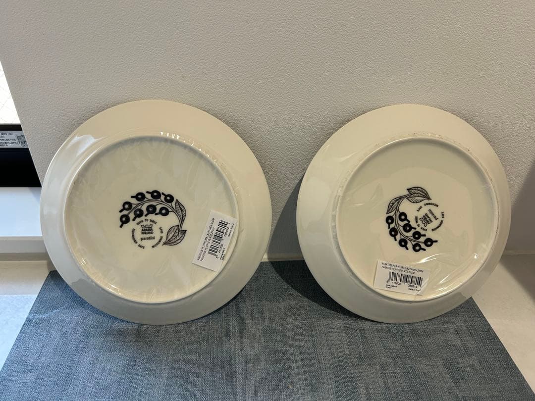 ARABIA アラビア　パラティッシ　パープル21cm 2枚 希少旧ロゴ 新品