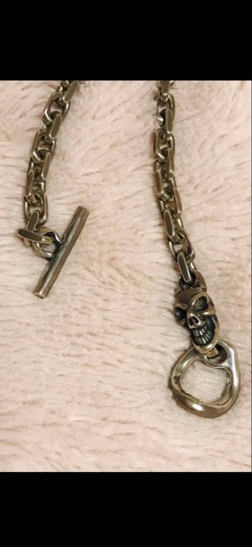 ニ*コ様 ビルウォールレザー スカルブレスレット