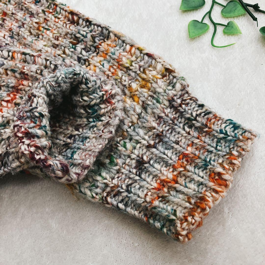 エンフォルド ENFOLD★ファンシーヤーン ビッグシルエット ローゲージニット