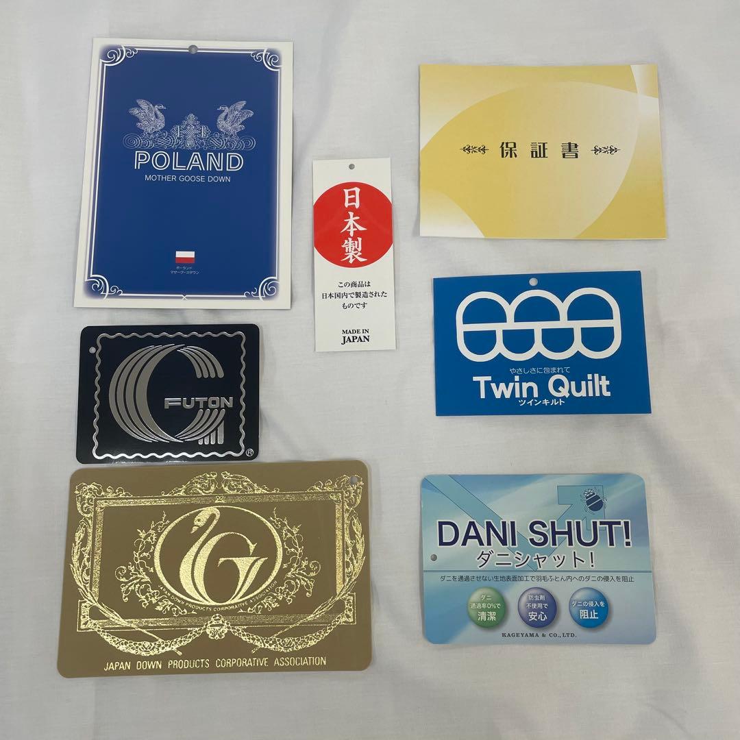 羽毛布団 セミダブル ポーランド産ホワイトマザーグース 軽量生地 25738PI