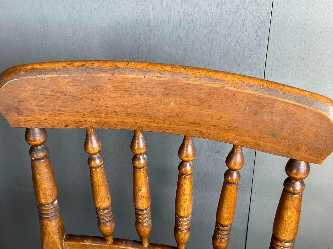 希少　アンティーク　シンプル　無垢材チェア　スポークチェア　ヴィンテージ　IZ