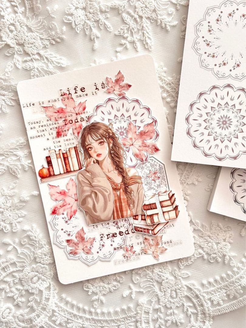 コラージュ素材　紙もの　素材紙　【2691】