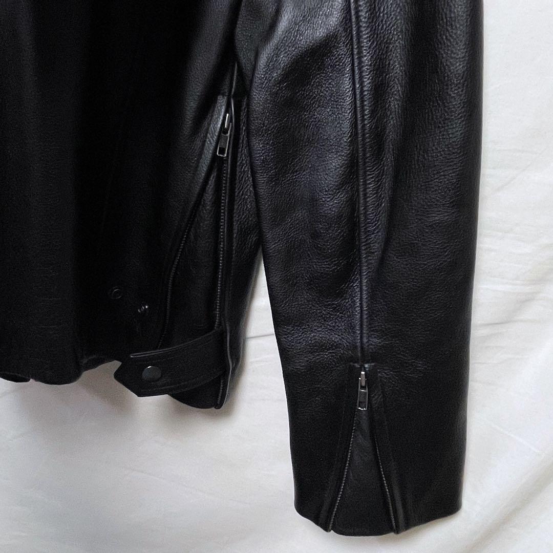 舶来堂 レザージャケット シングルライダースジャケット 革ジャン 牛革 本革